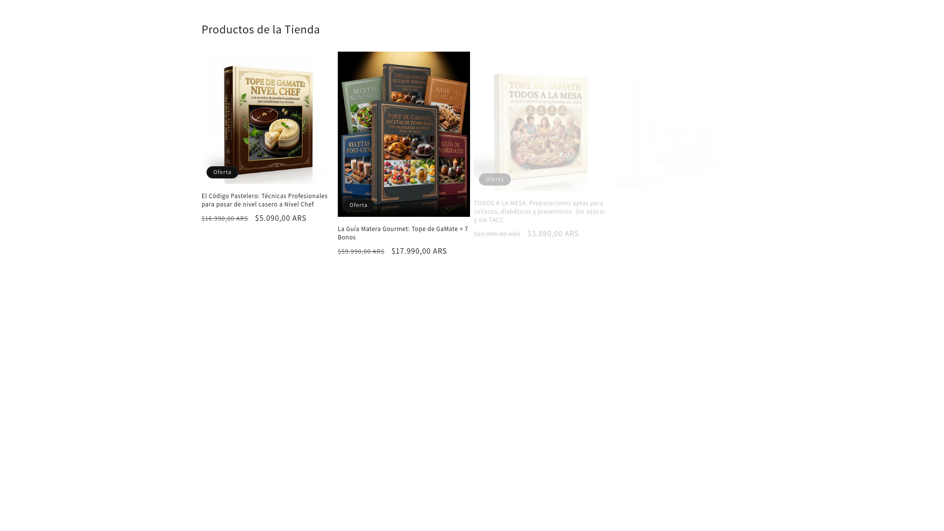 website screenshot of https://topedegamate.com.ar