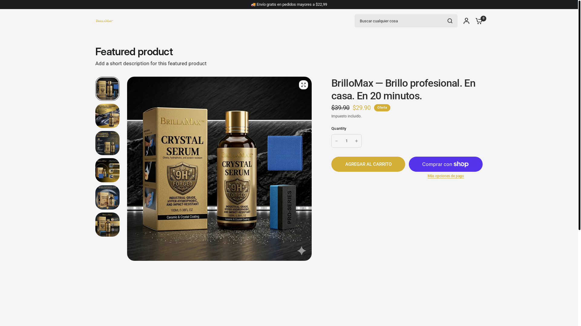 website screenshot of https://brillamax.store/