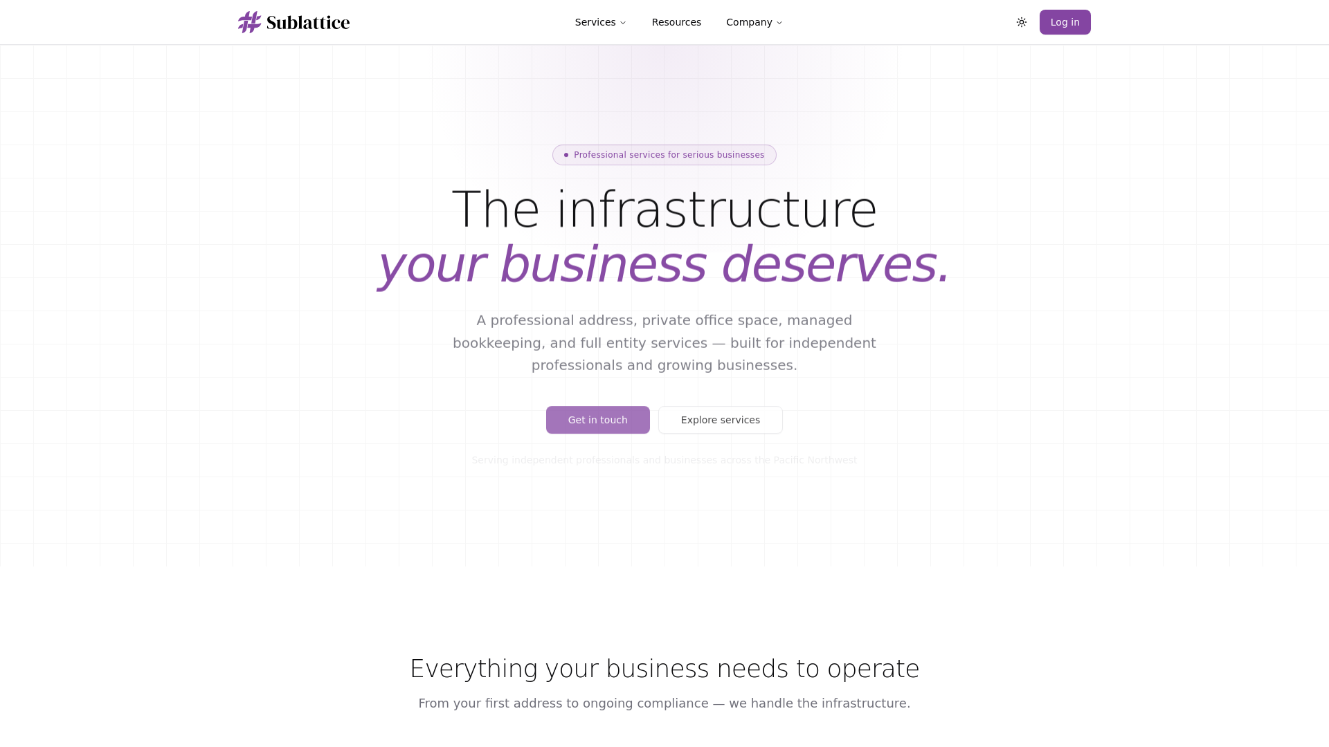 website screenshot of https://sublattice-website.pages.dev/