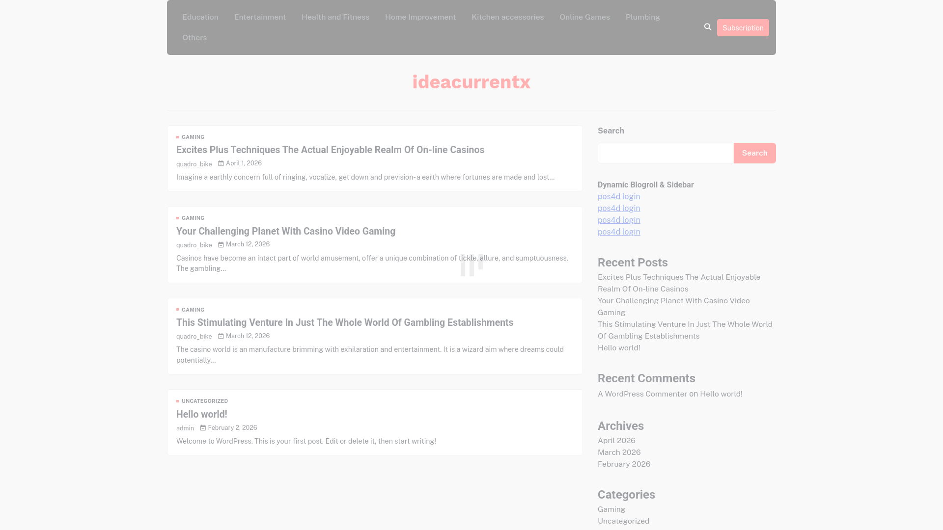 website screenshot of https://ideacurrentx.my.id