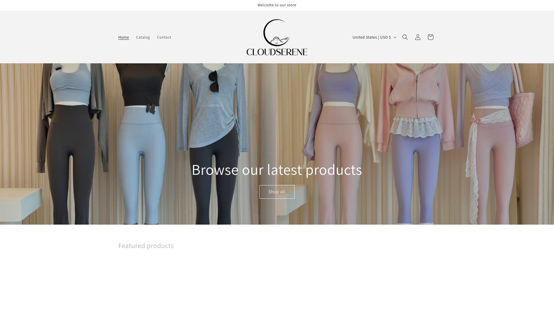website screenshot of https://cloudserene.us/