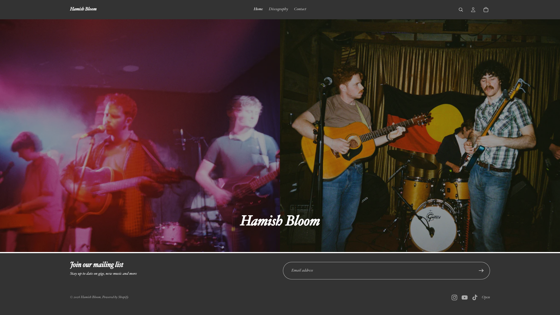 website screenshot of https://hamishbloom.com/