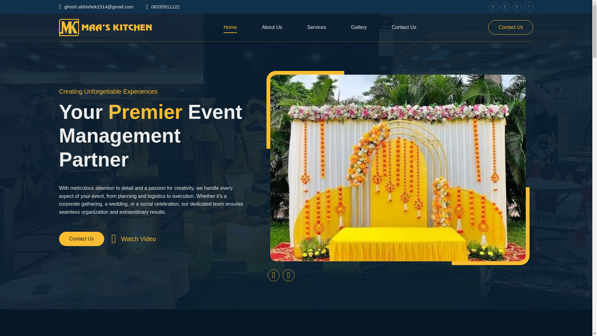 website screenshot of https://maaskitchen.co.in/