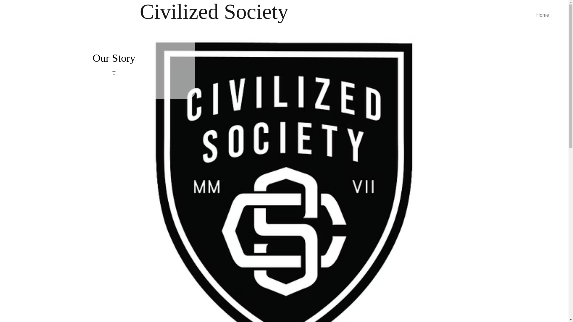 website screenshot of https://civilizedsociety.store/