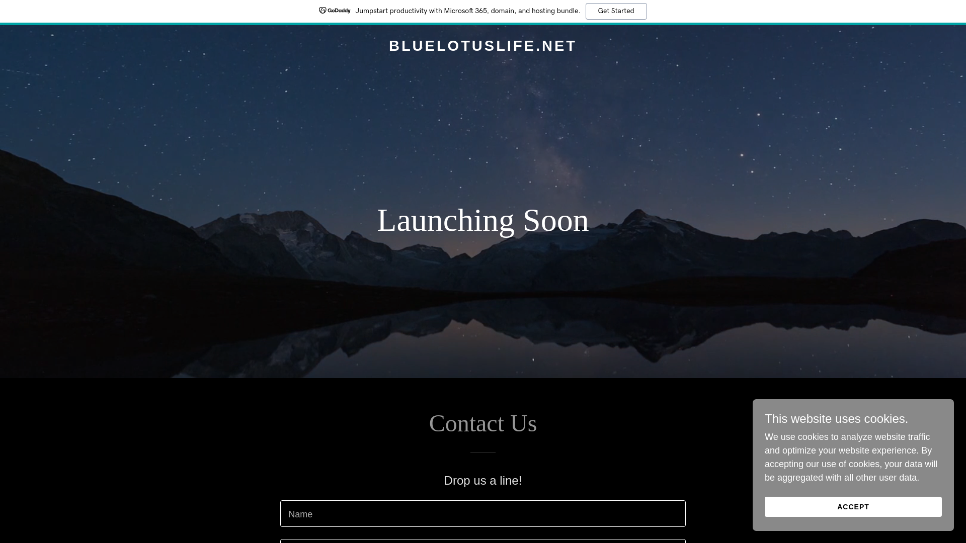 website screenshot of https://bluelotuslife.net/