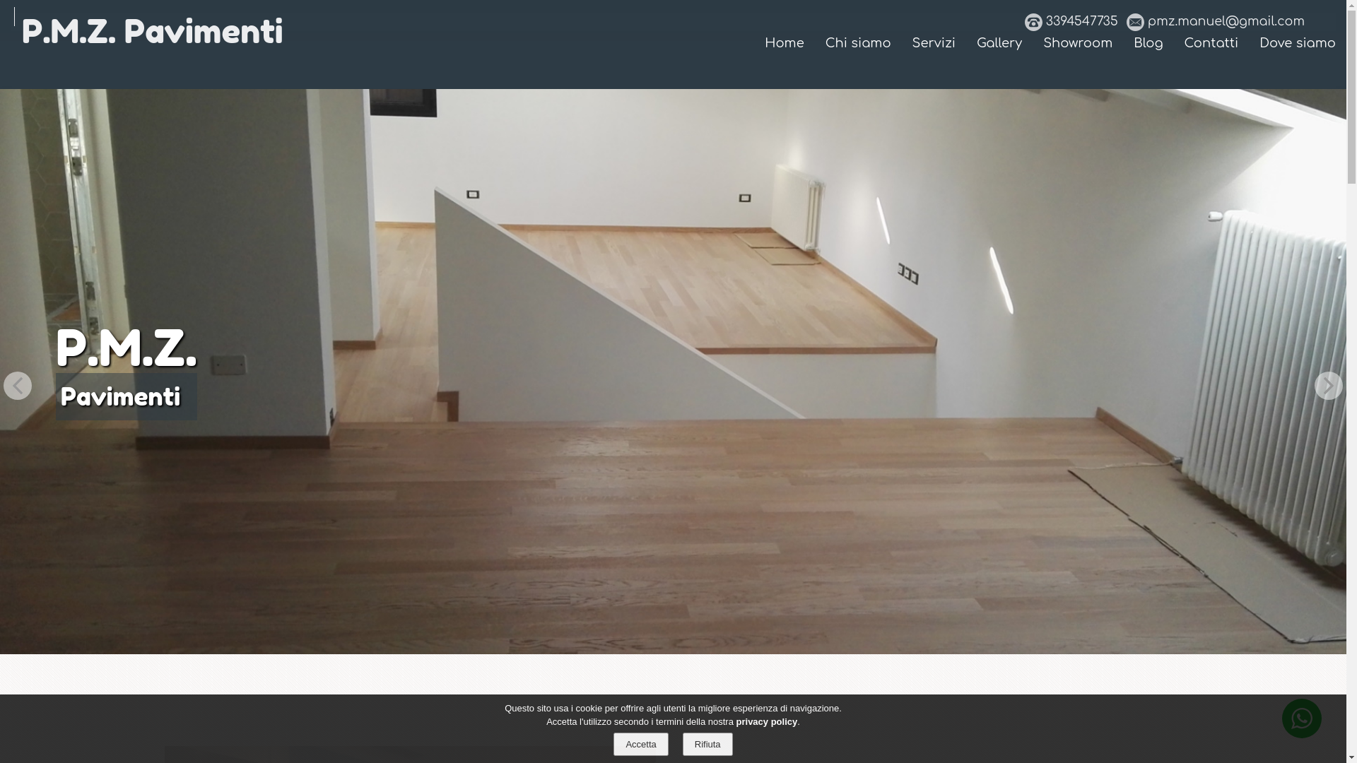 website screenshot of https://pmzpavimenti.it/