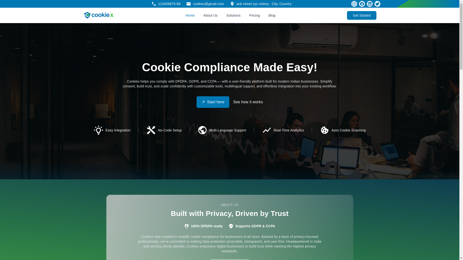 website screenshot of https://cookiex-website.pages.dev/