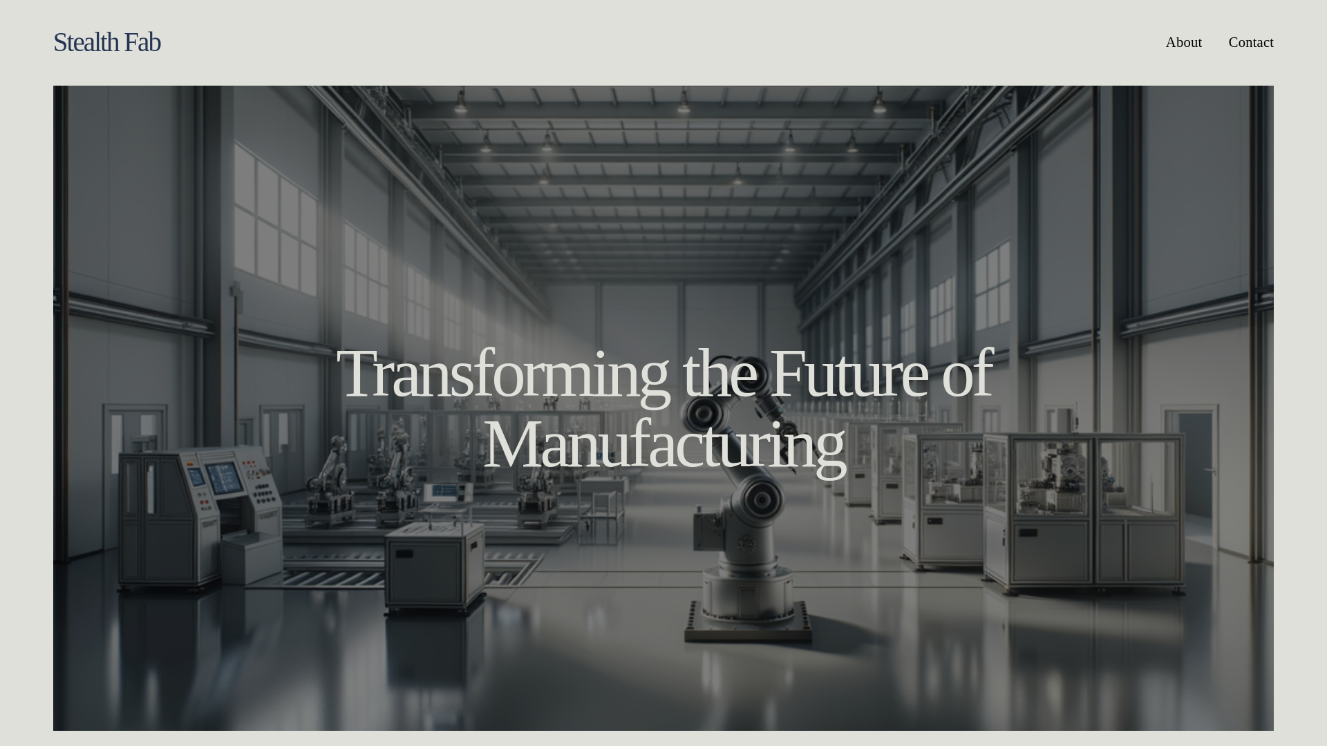 website screenshot of https://thestealthfab.com