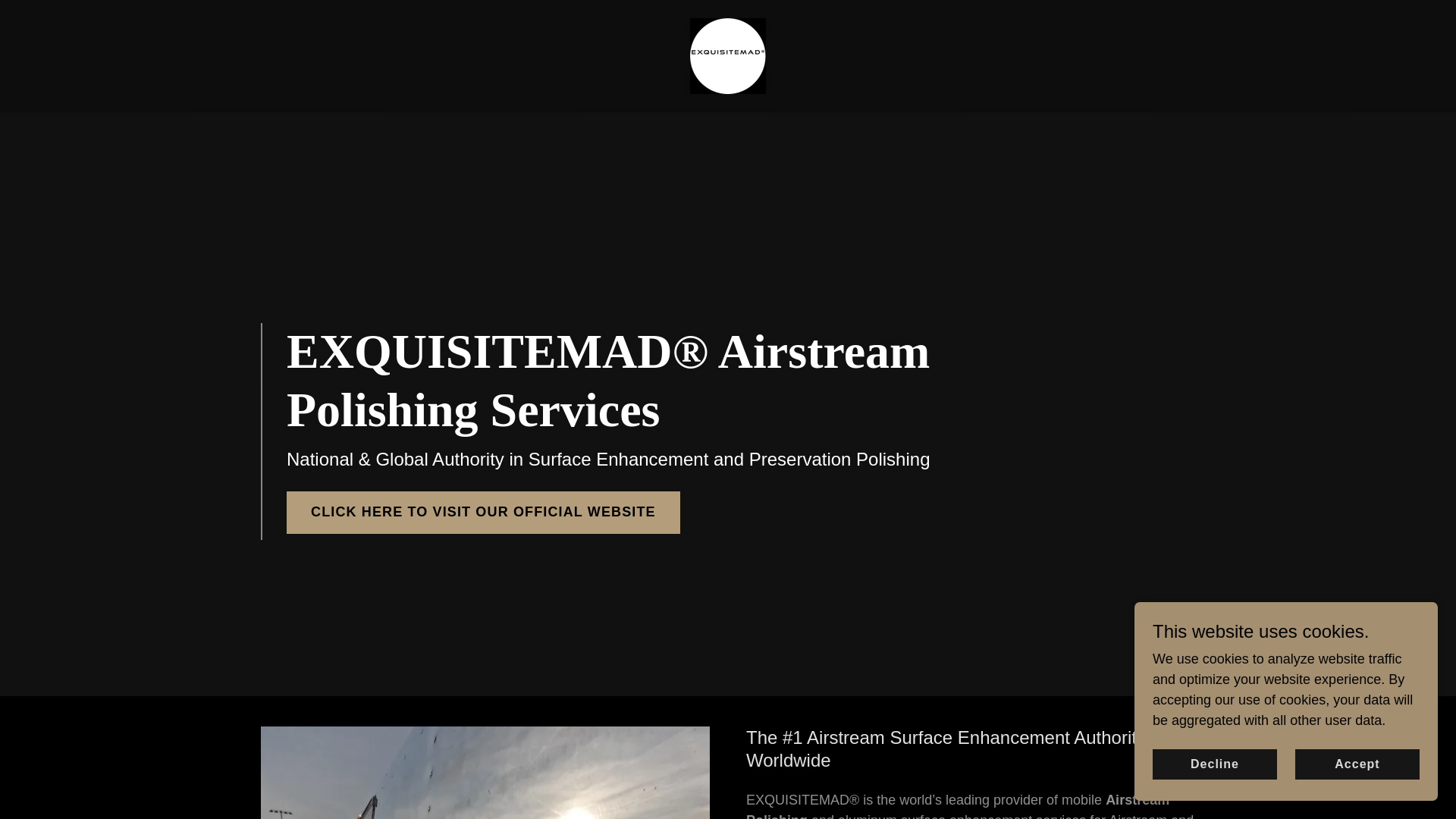 website screenshot of https://airstream-polishing.com/