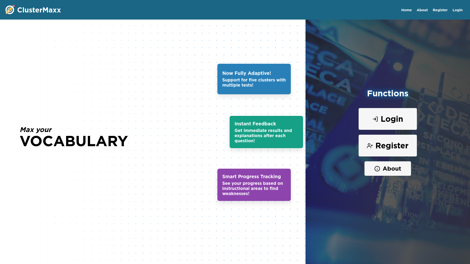 website screenshot of https://clustermaxx.com/