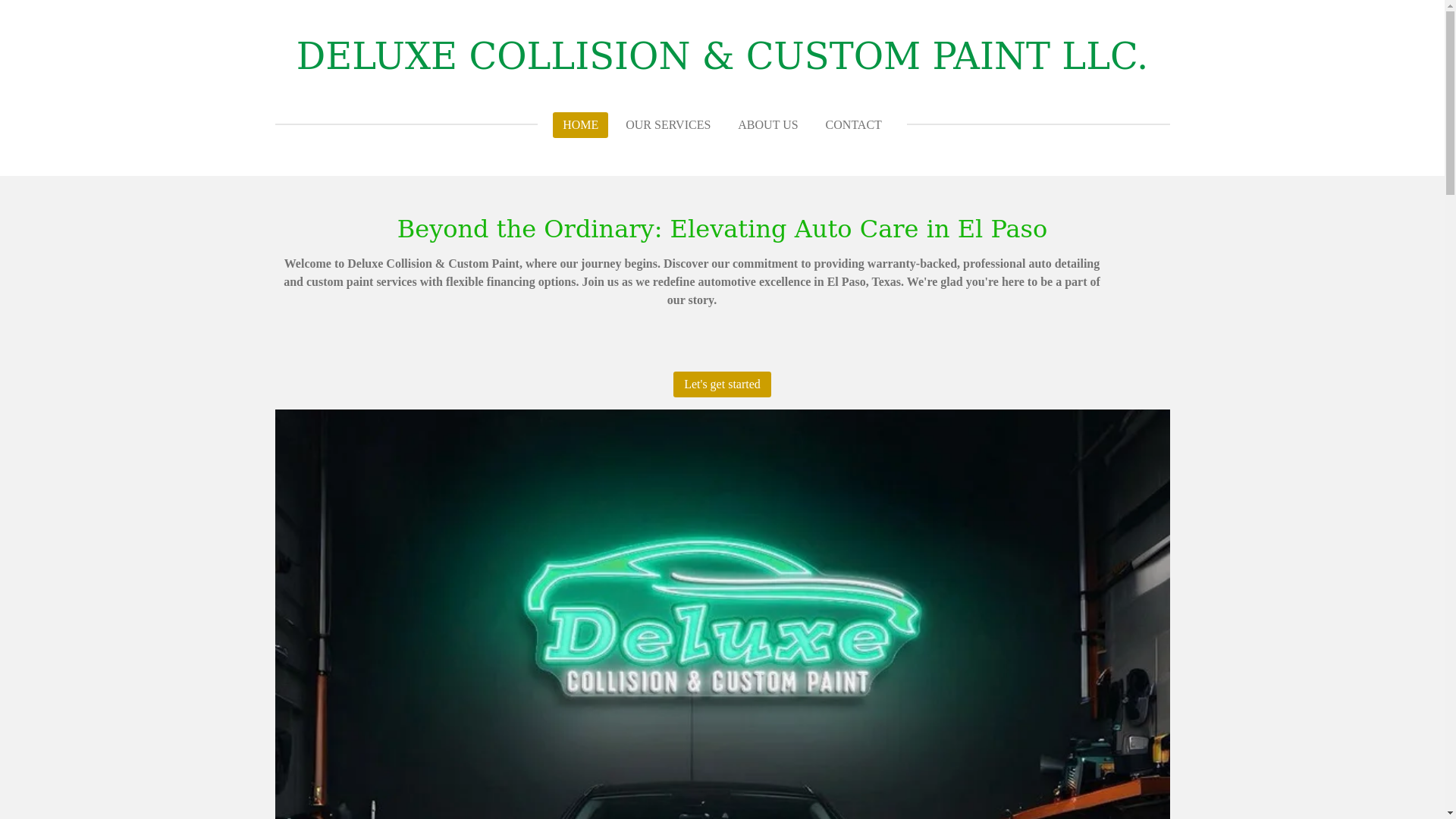 website screenshot of https://deluxecollisioncustompaintllc.com/