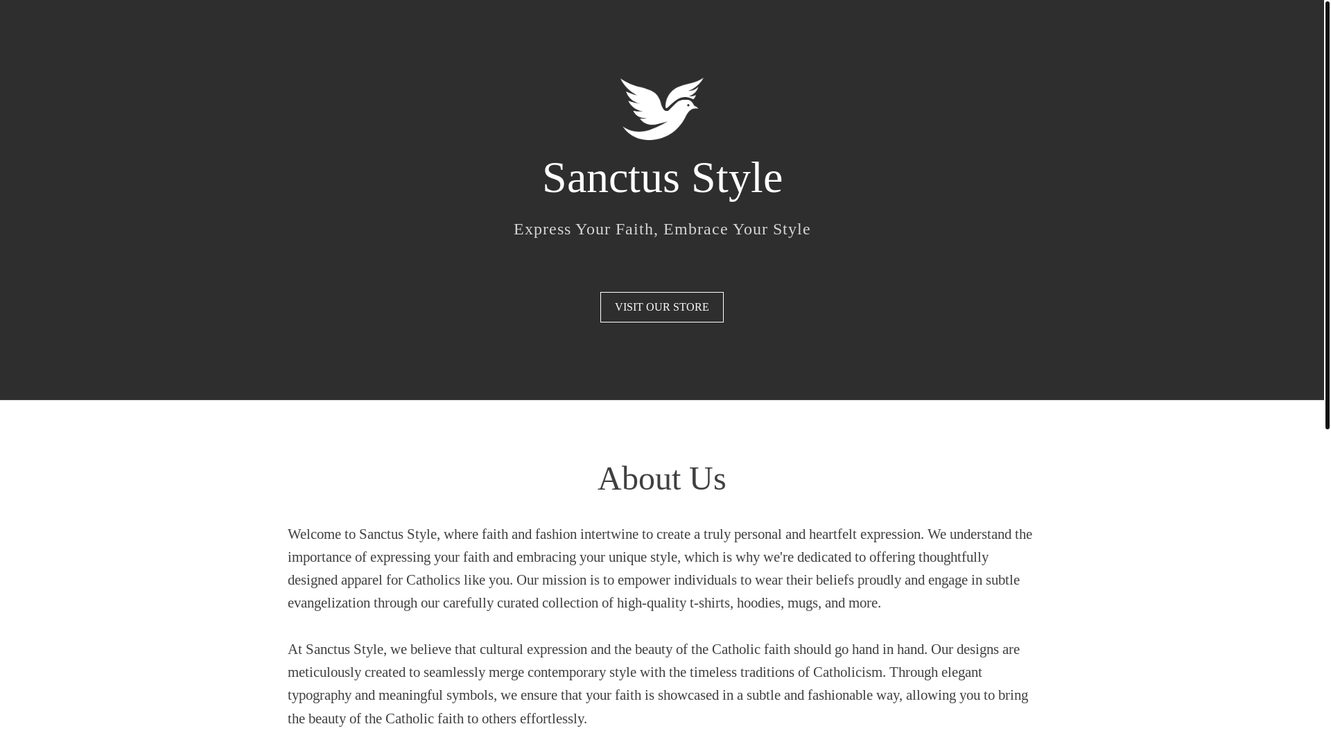 website screenshot of https://sanctusstyle.pages.dev/
