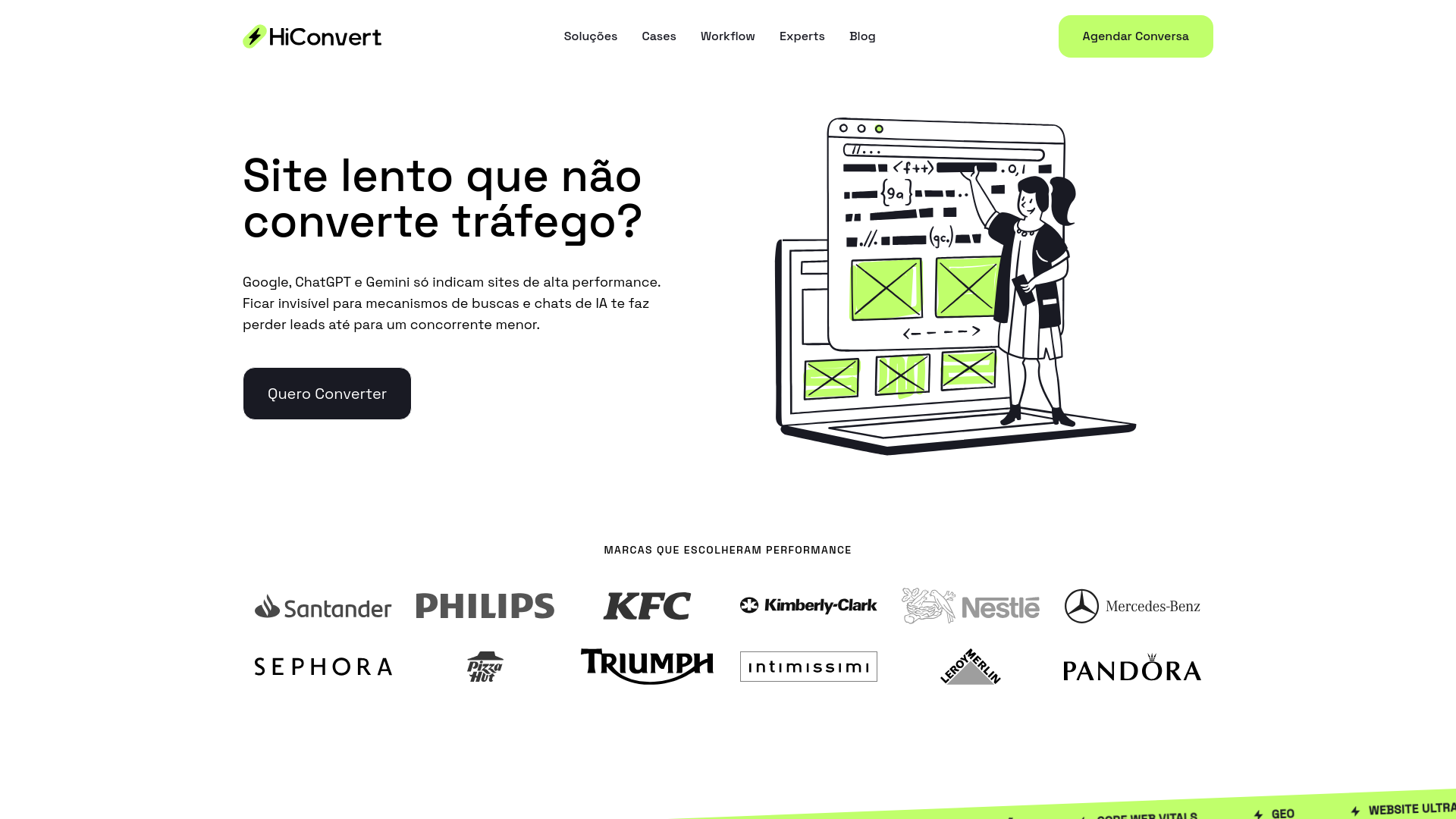 website screenshot of https://hiconvert.com.br/