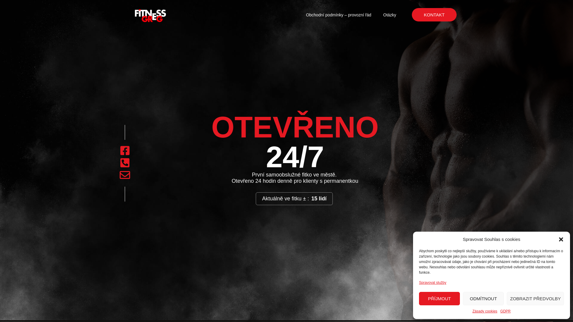 website screenshot of https://fitnessgreg.cz
