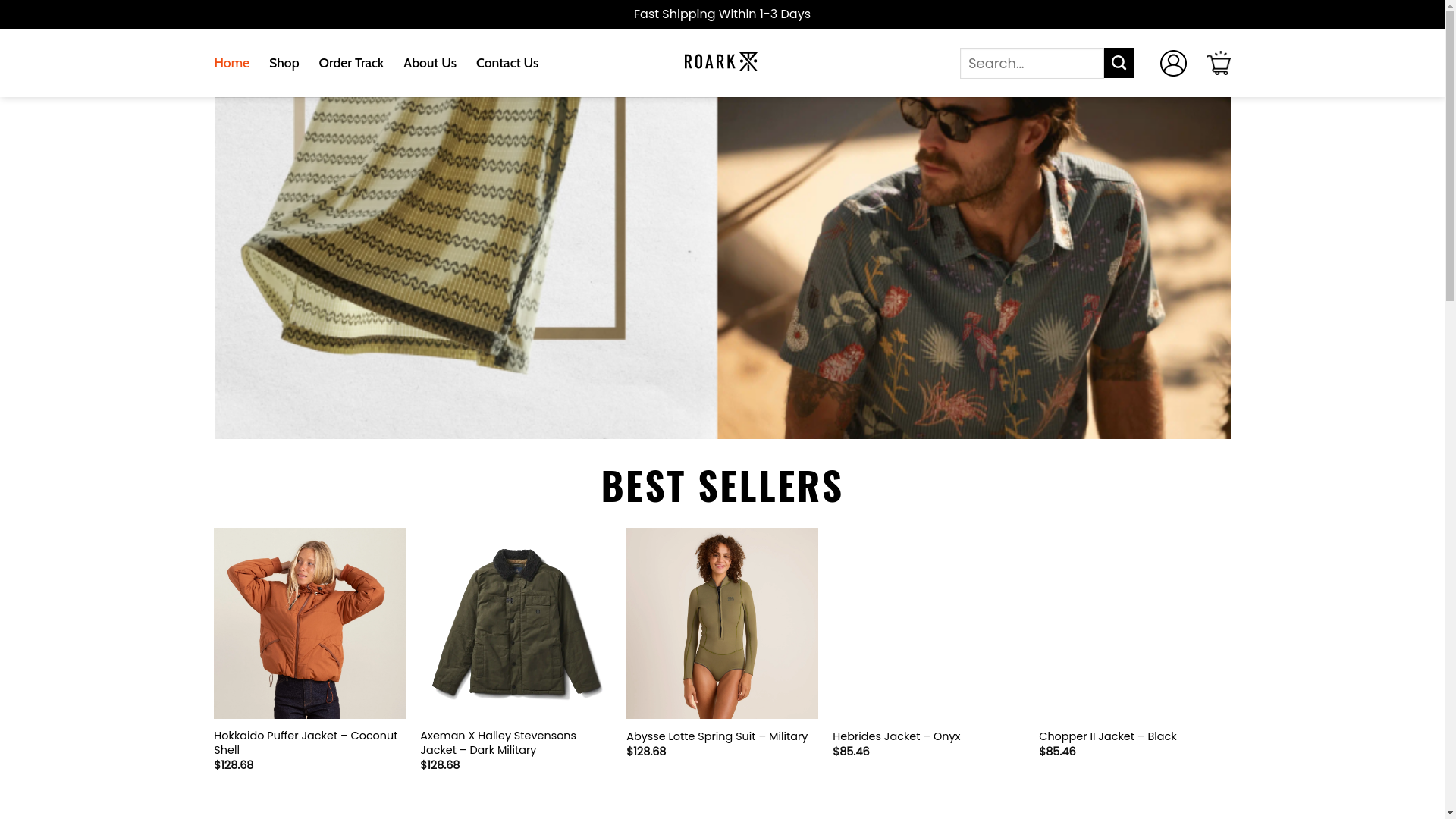 website screenshot of https://theroarkhome.shop/