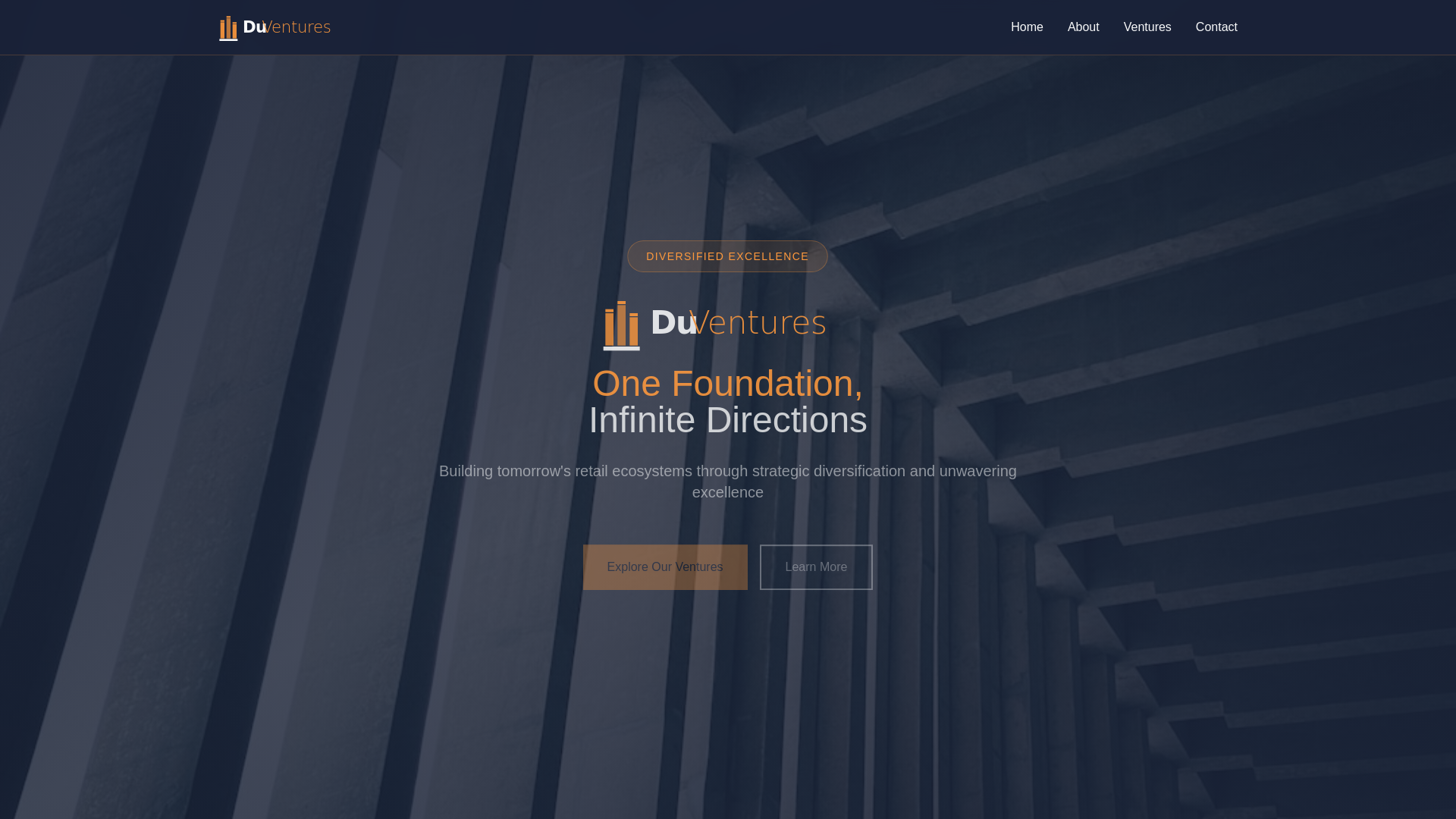 website screenshot of https://duventures.org/