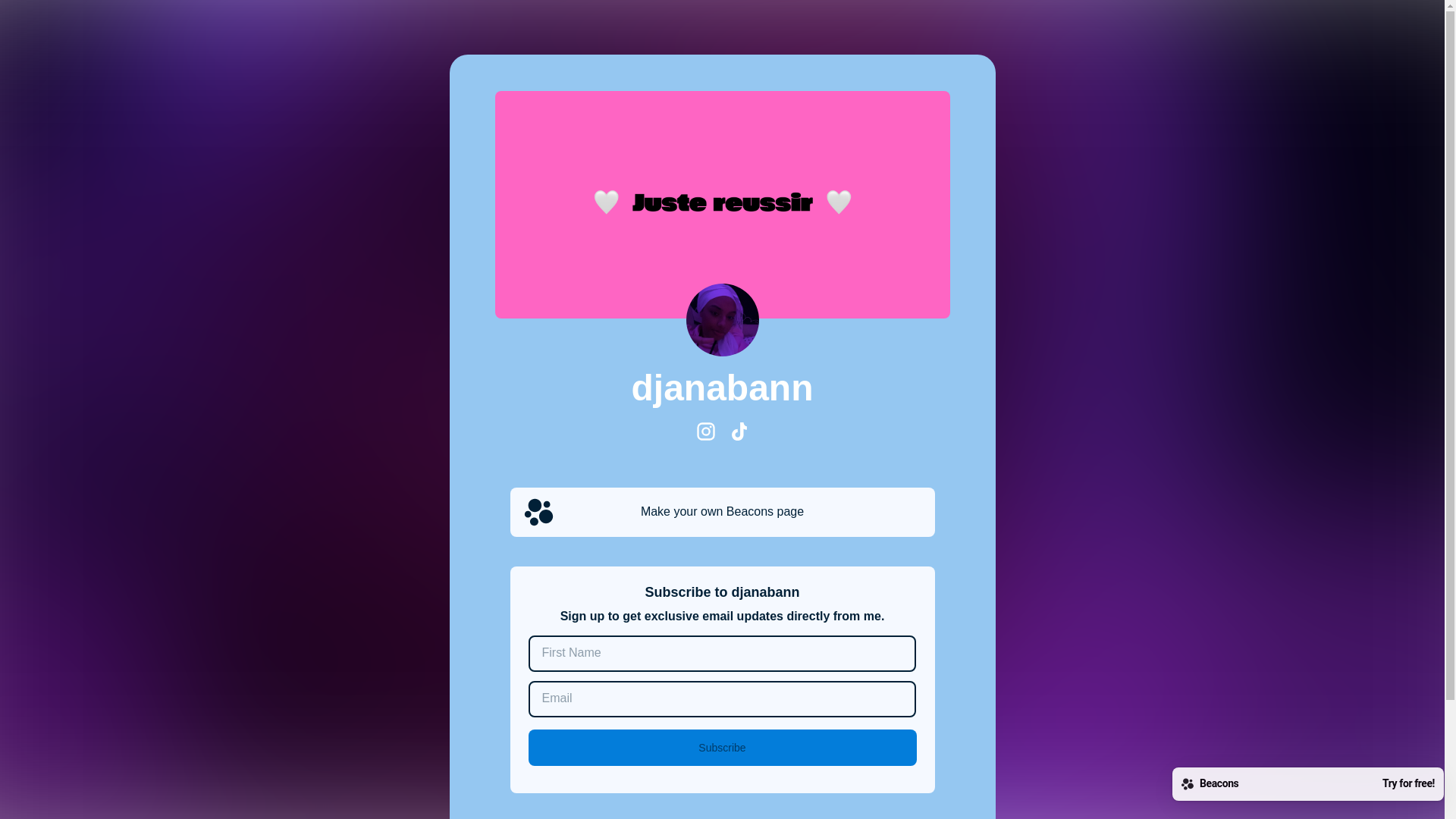 website screenshot of https://djanabann.com/