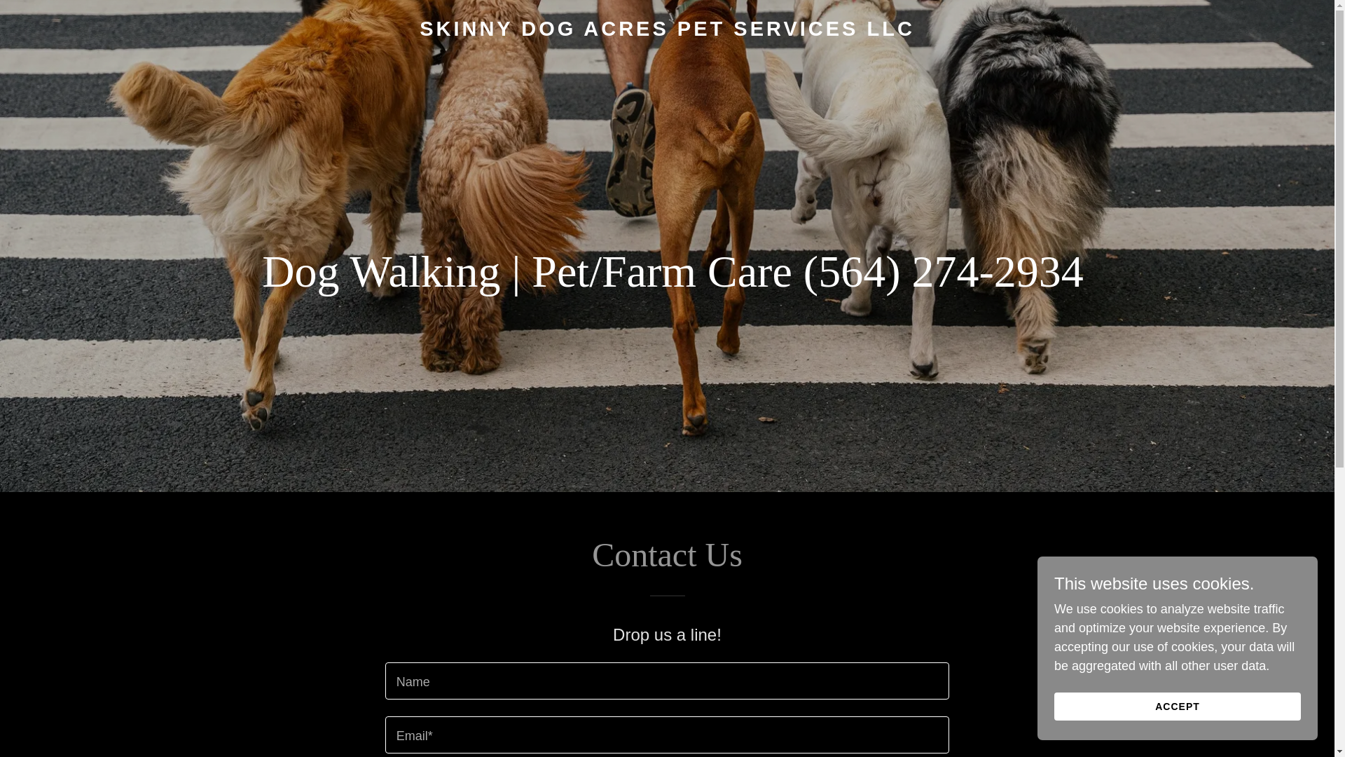 website screenshot of https://skinnydogacrespetservices.com/