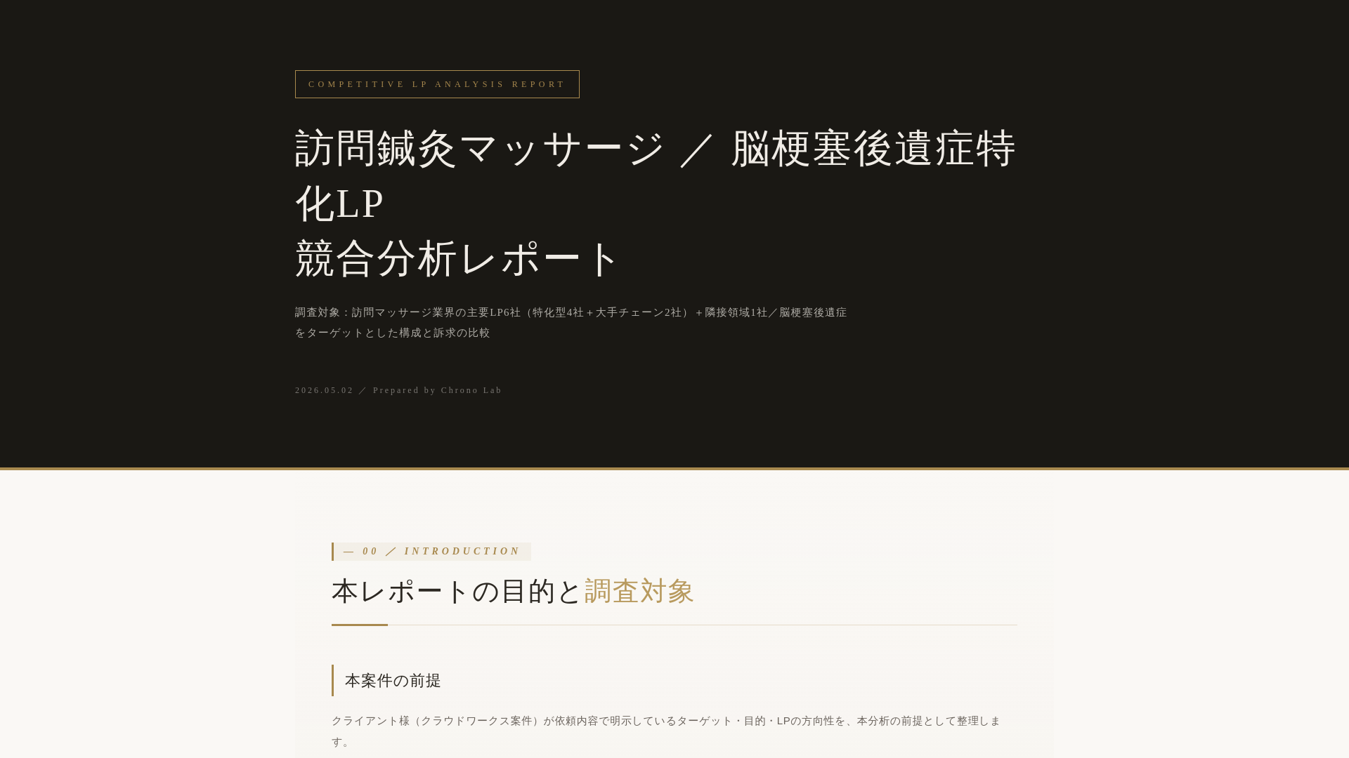 website screenshot of https://chronolab-stroke-massage-report.pages.dev/