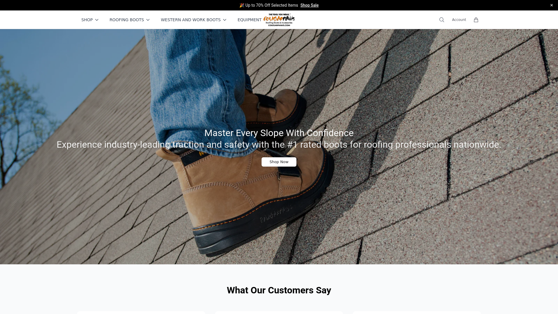 website screenshot of https://cougarpawsstudio.shop/