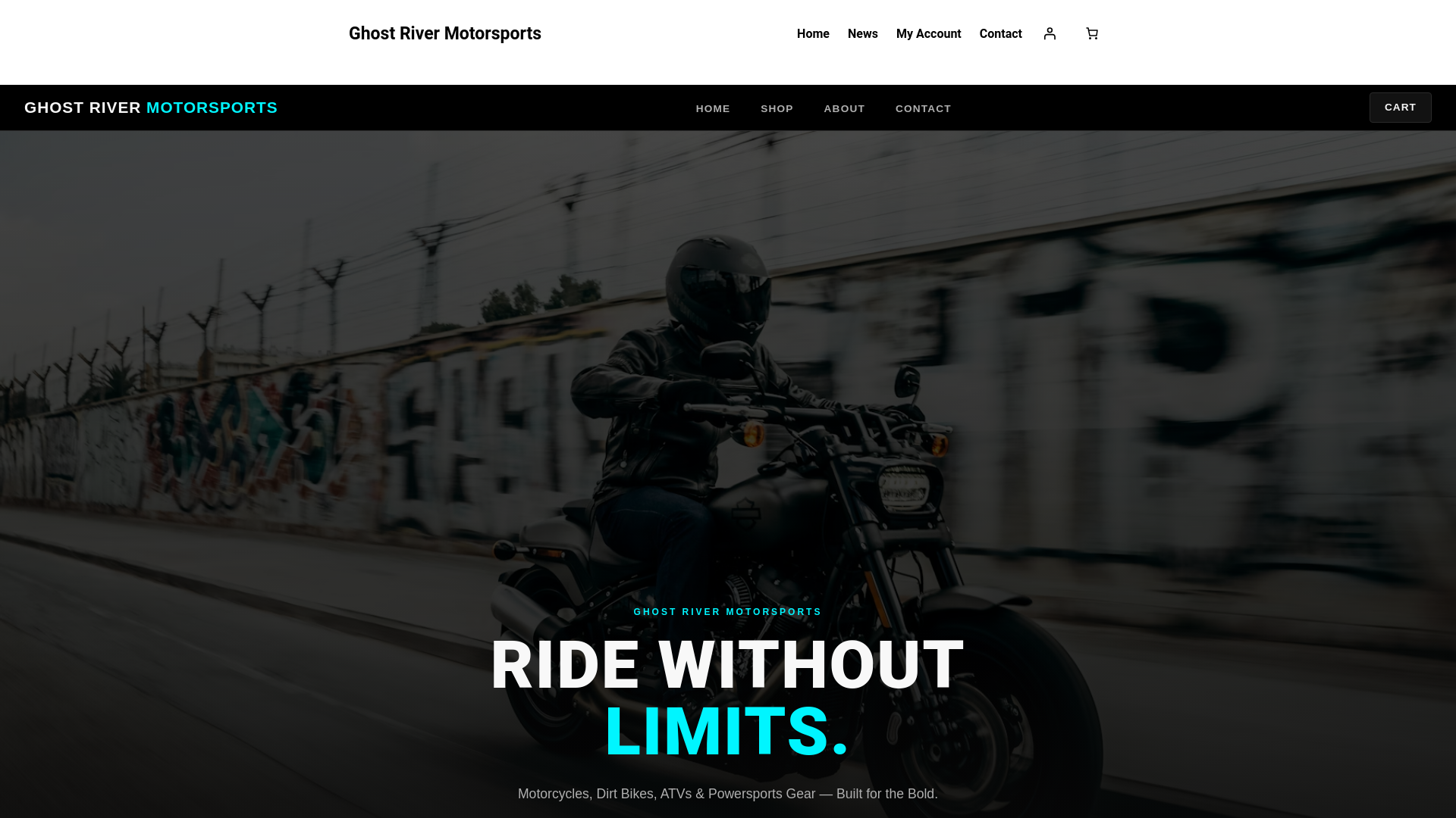 website screenshot of https://ghostriver.store