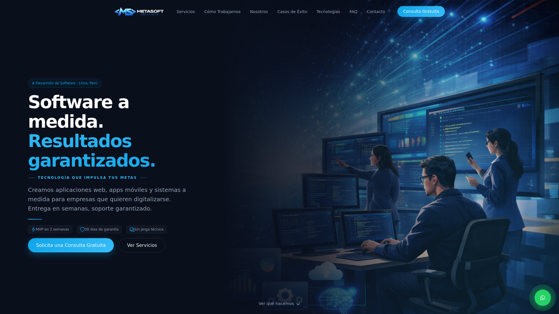 website screenshot of https://metasoft-solutions-website.pages.dev/