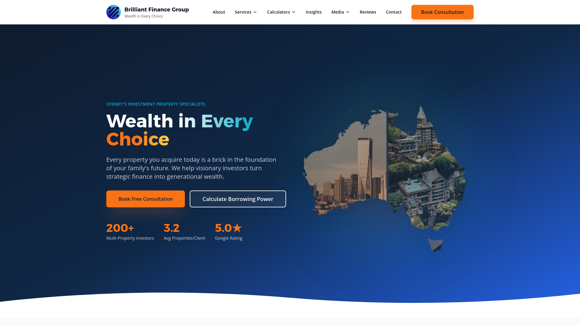 website screenshot of https://brilliantfinancegroup.online/