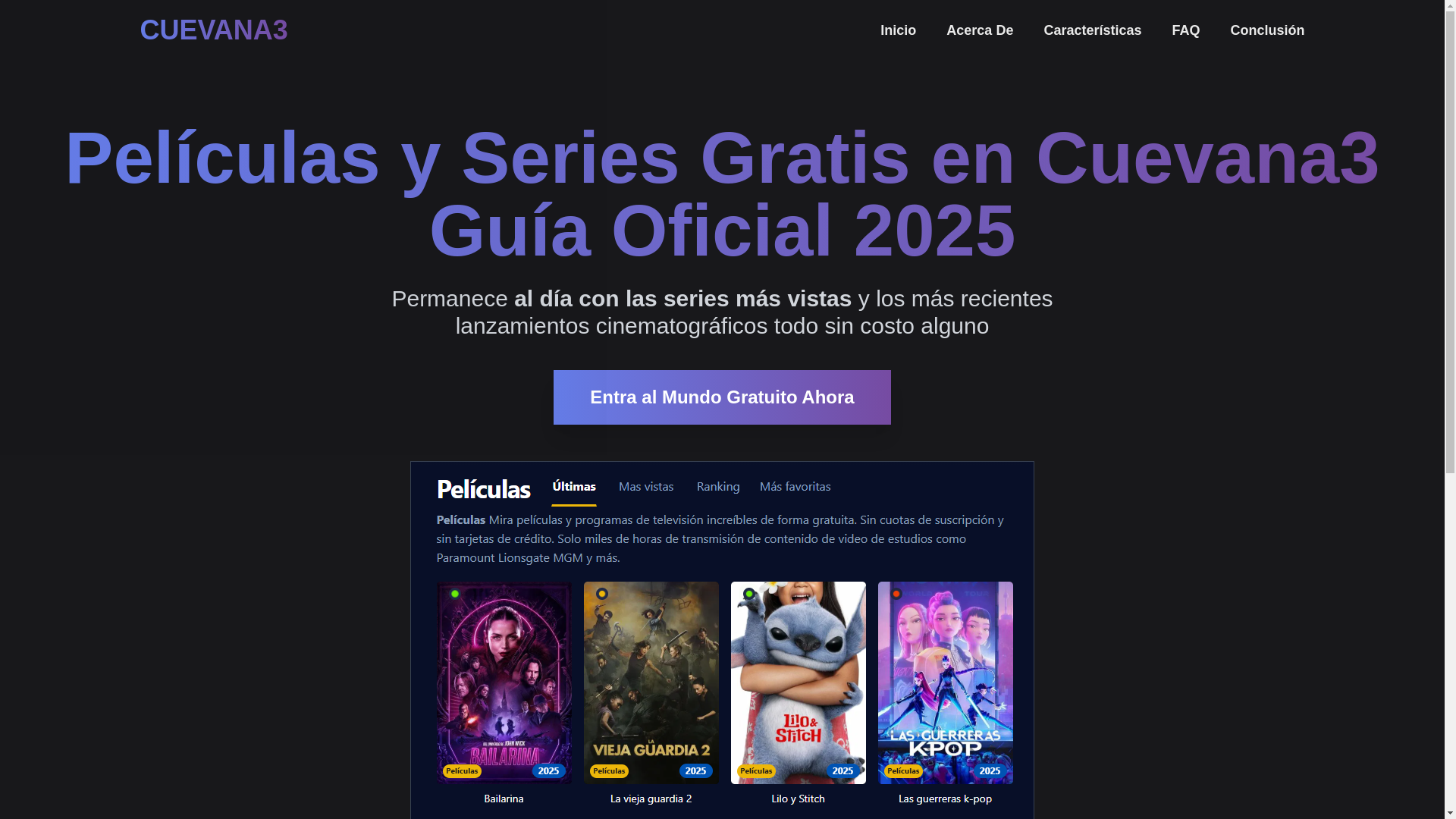 website screenshot of https://cuevana3-dv8b.pages.dev/