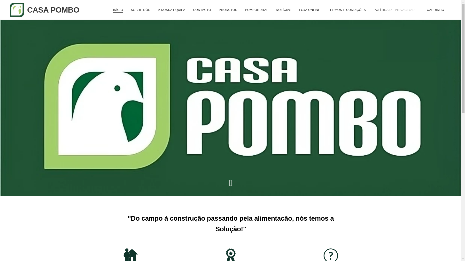website screenshot of https://casapombo.pt/