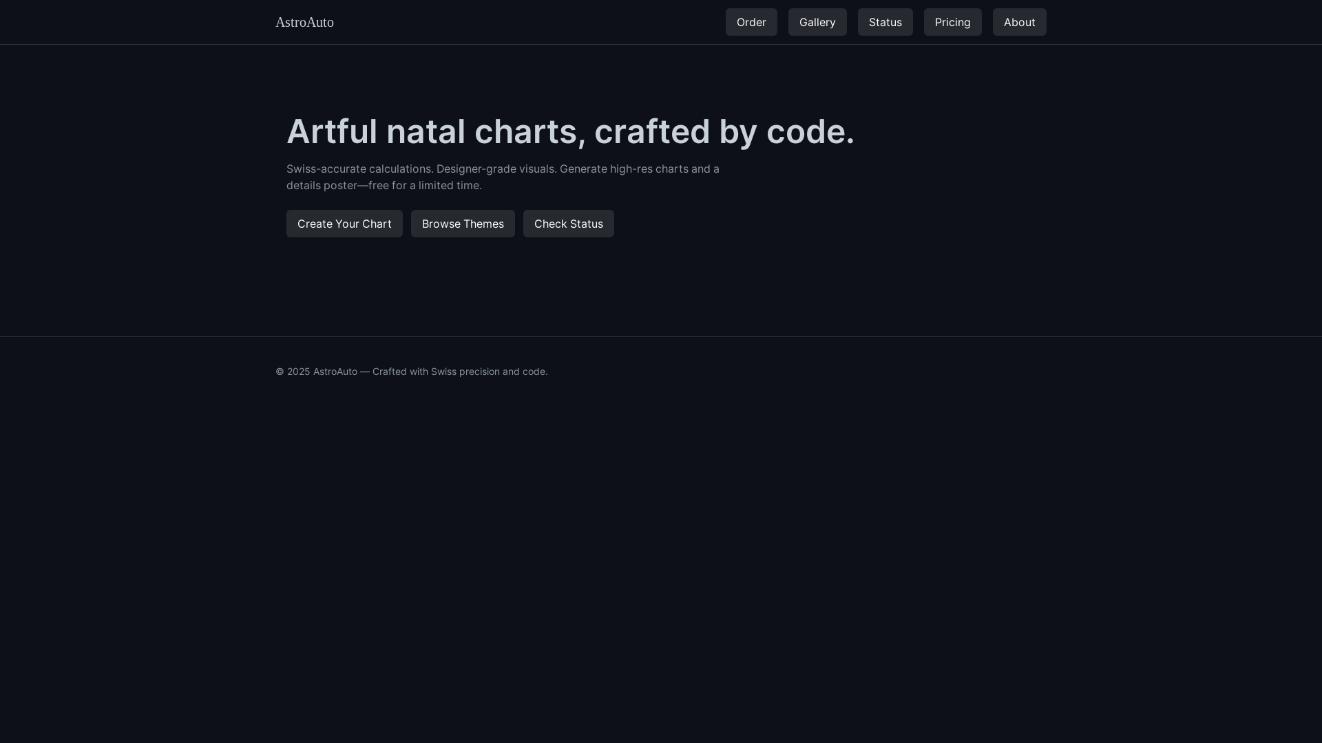website screenshot of https://artisticbirthchart.com/