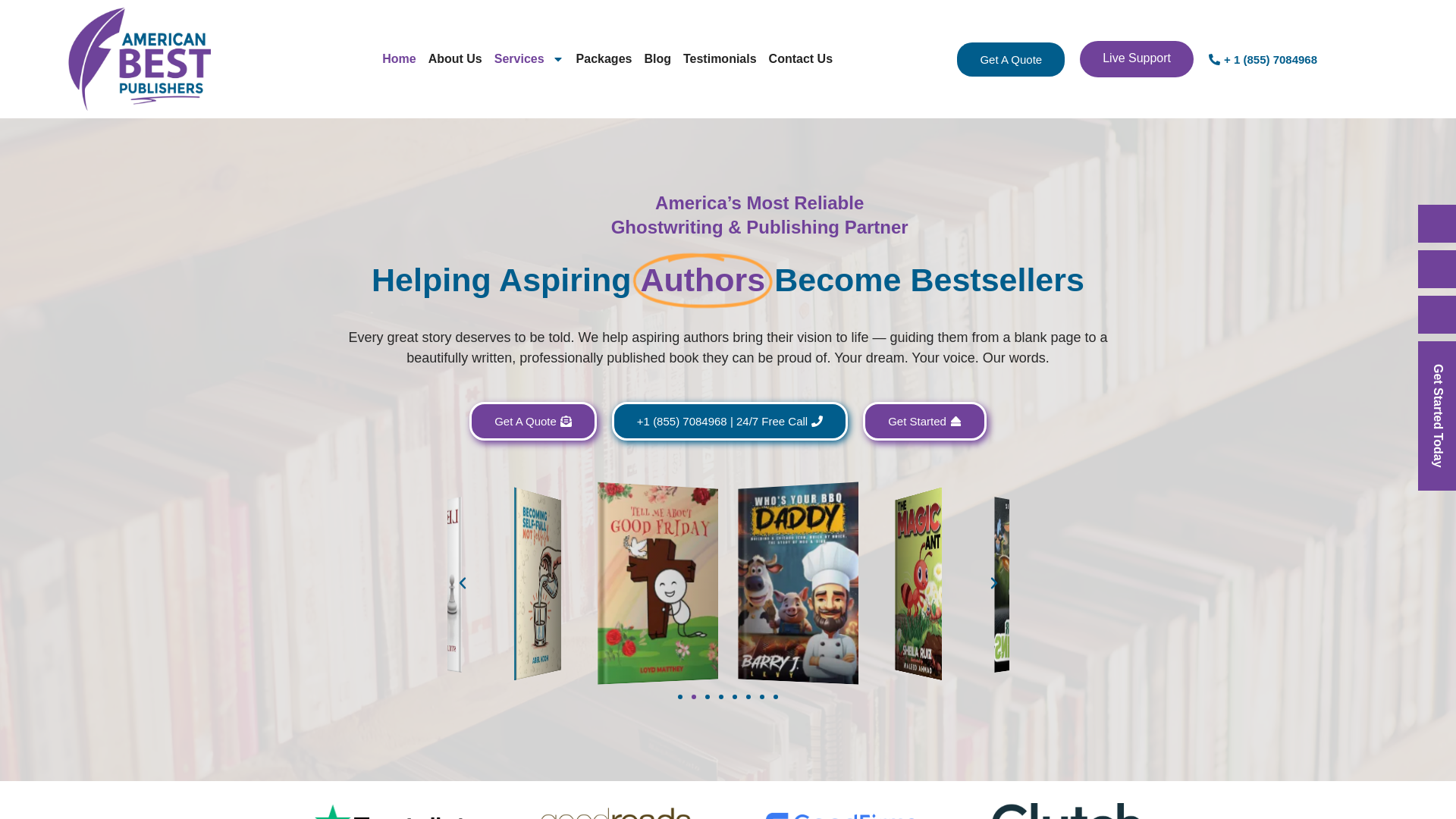 website screenshot of https://americanbestpublisher.com