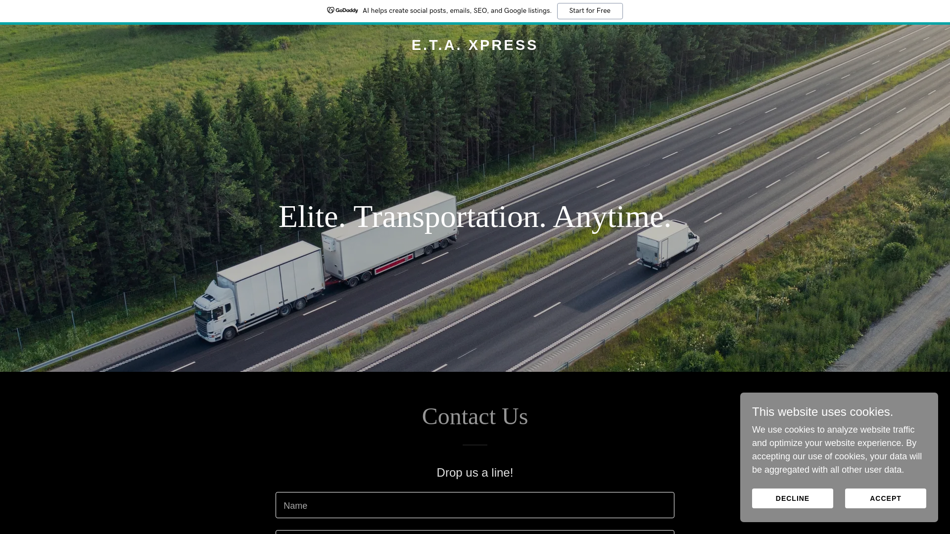website screenshot of https://etaxpress.co.uk