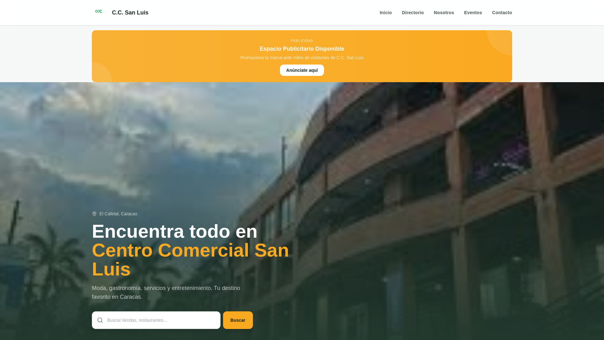 website screenshot of https://ccsanluis.com/
