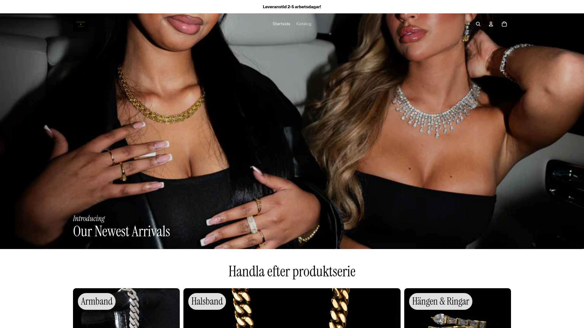 website screenshot of https://kejsarensguld.store/