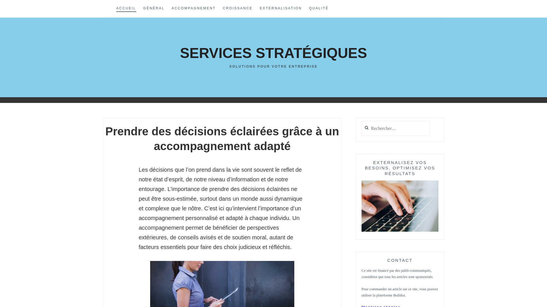 website screenshot of https://services-strategiques.fr