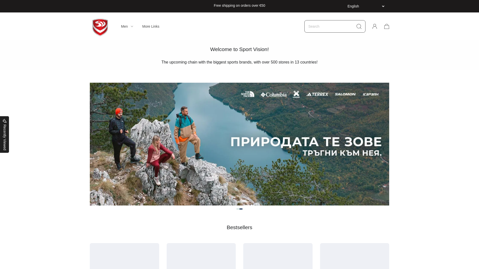 website screenshot of https://sportvision-sale.top/