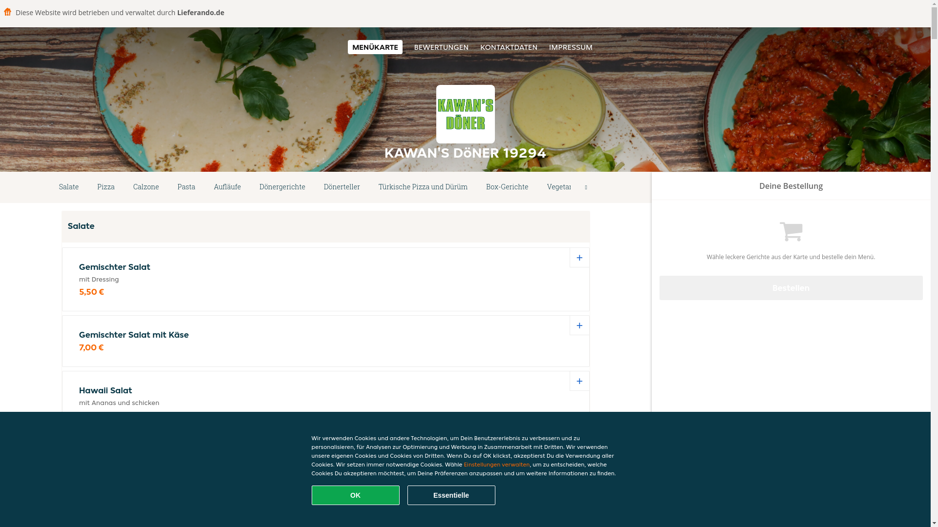website screenshot of https://malliss-kawansdoner.de/