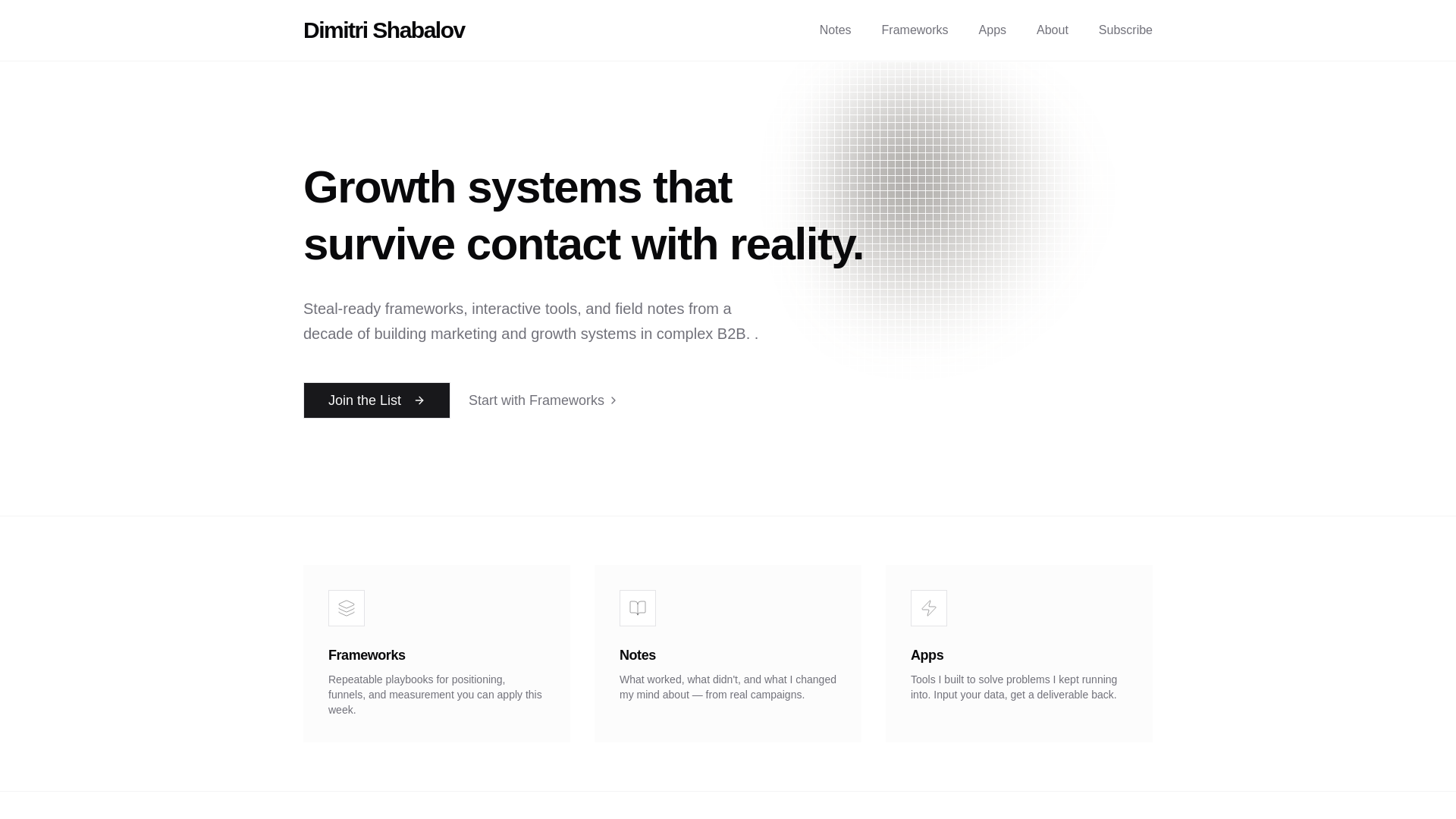 website screenshot of https://shabalov.net/
