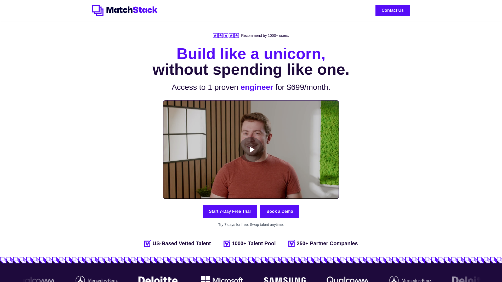 website screenshot of https://matchstack-cto-88t.pages.dev/