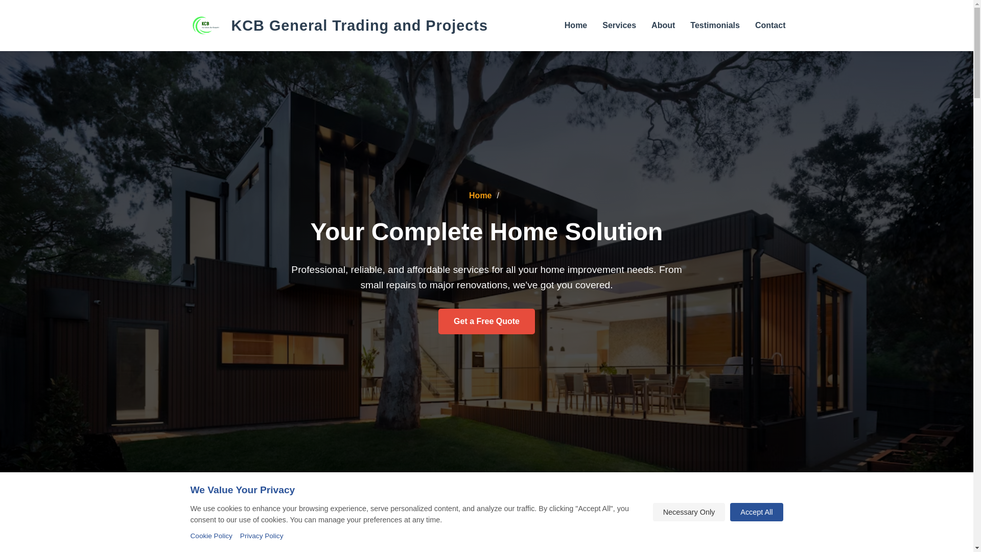 website screenshot of https://kcbgeneraltradingandprojects.pages.dev/