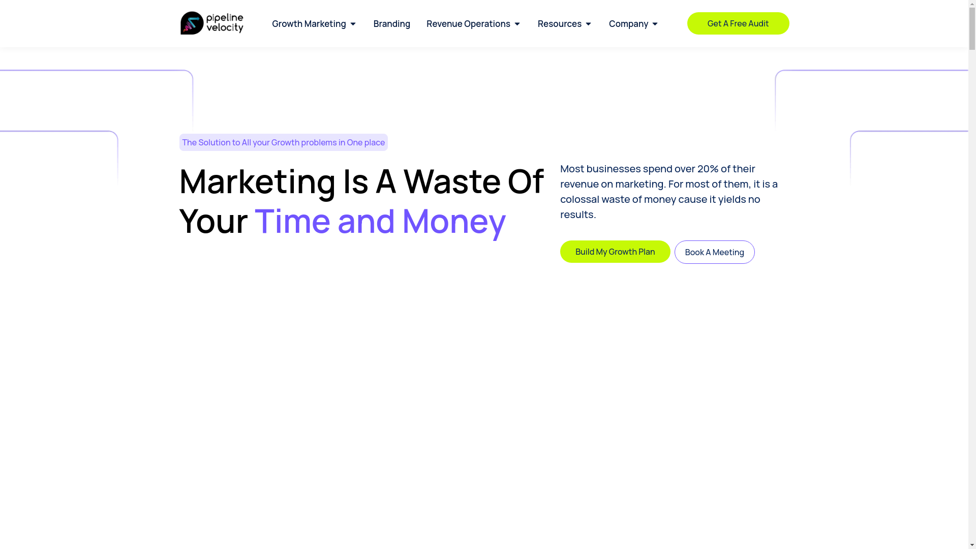 website screenshot of https://pipelinevelocitygrowth.com/