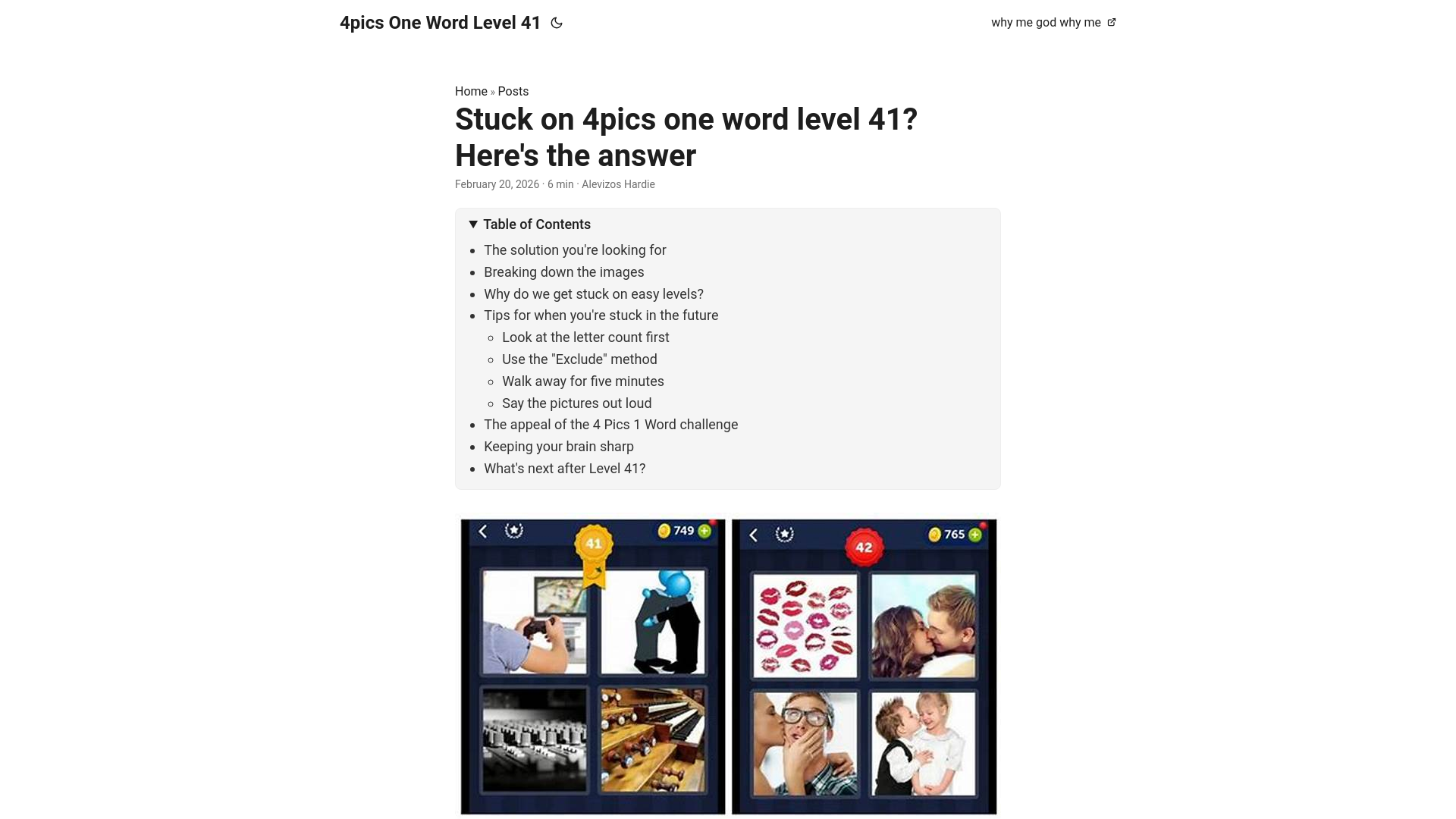 website screenshot of https://4pics-one-word-level-41.pages.dev/