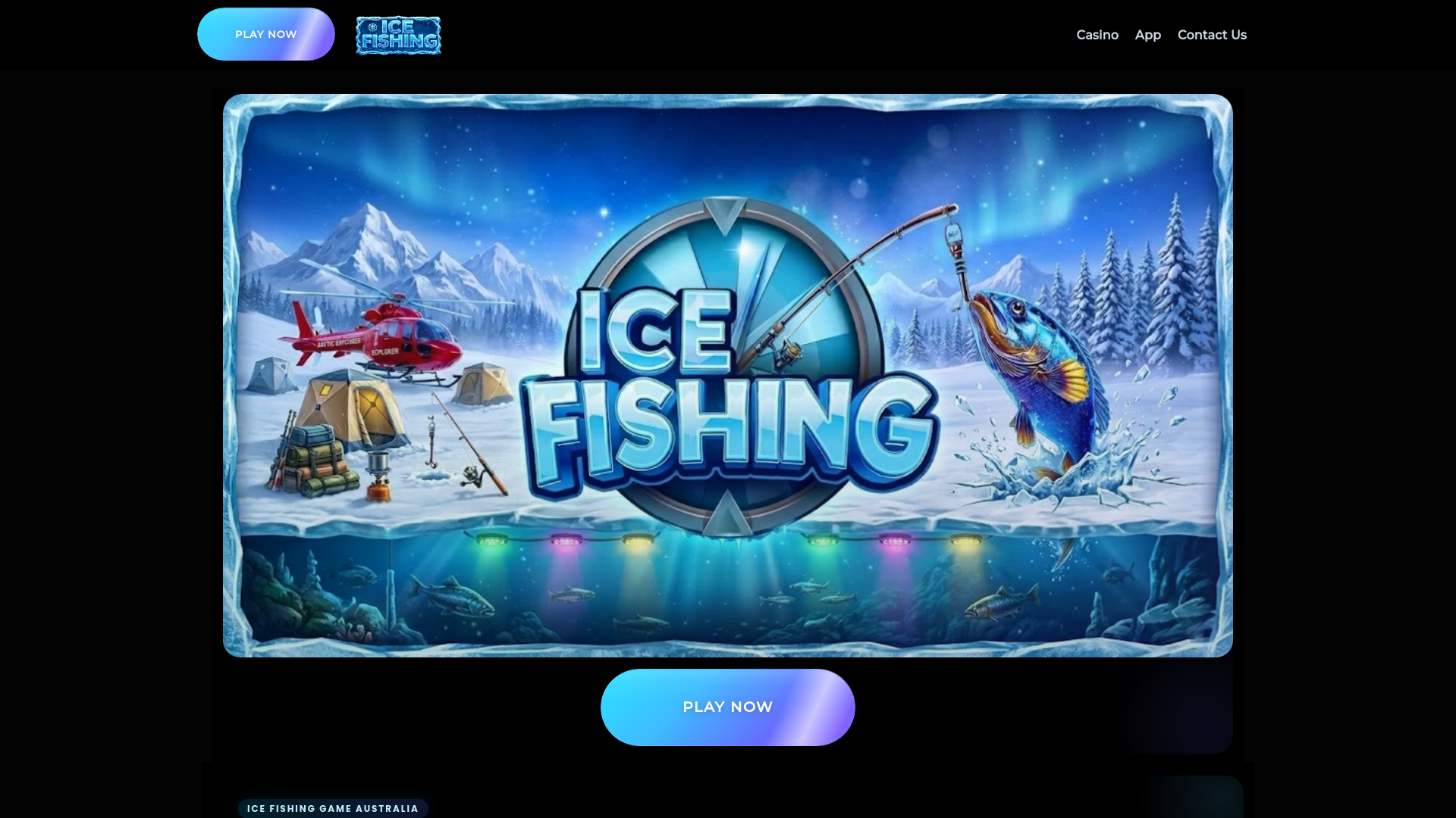 website screenshot of https://icefishingpokie.com