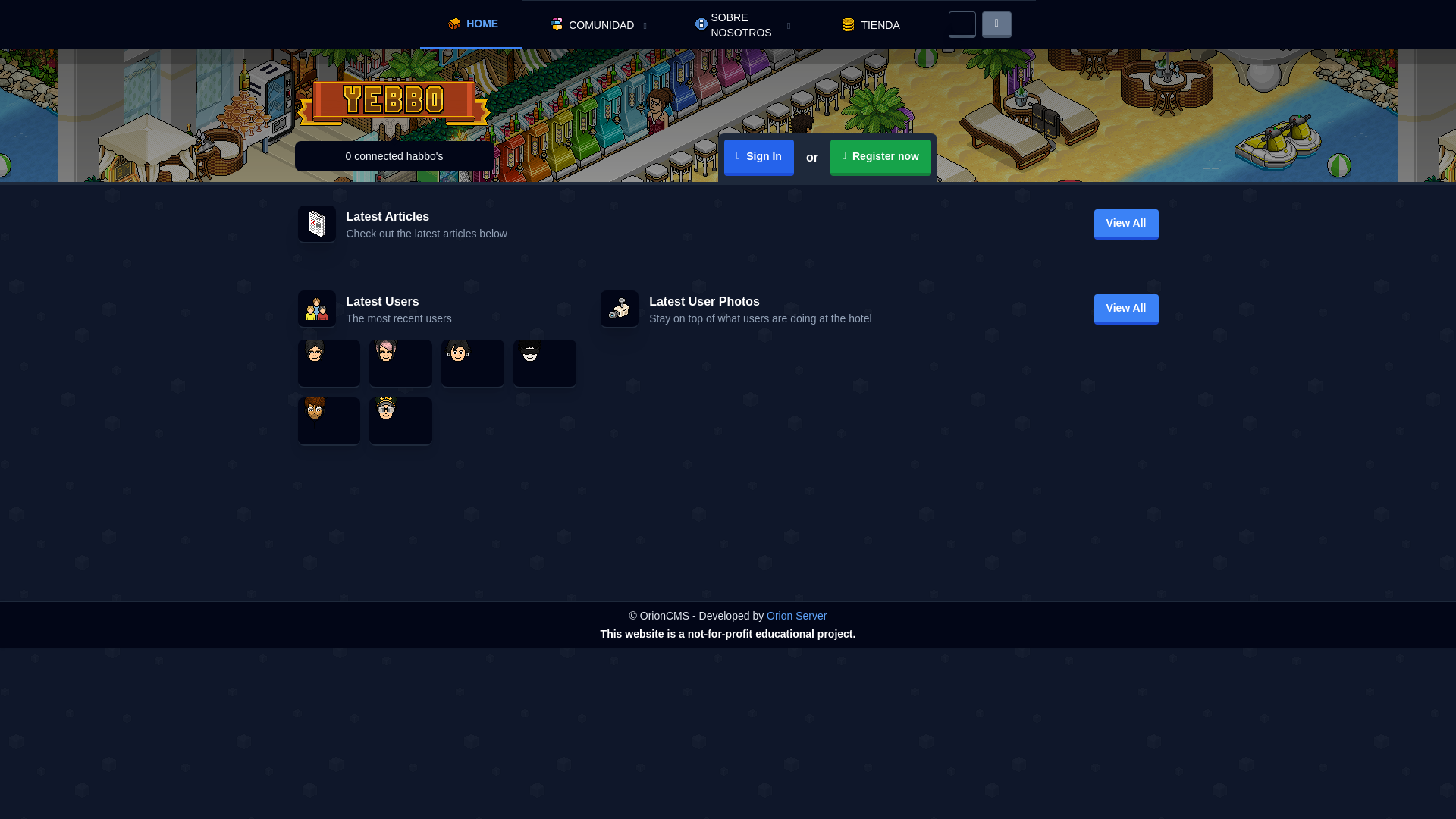 website screenshot of https://habbofenix.site/