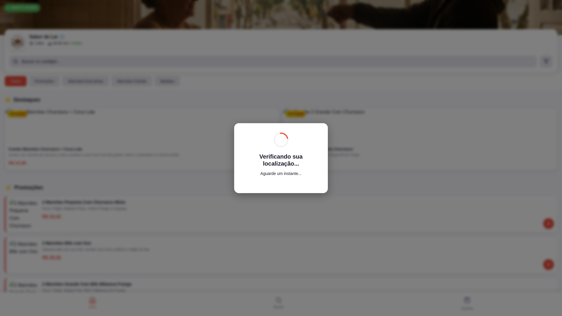 website screenshot of https://marmitasabordolar.shop/