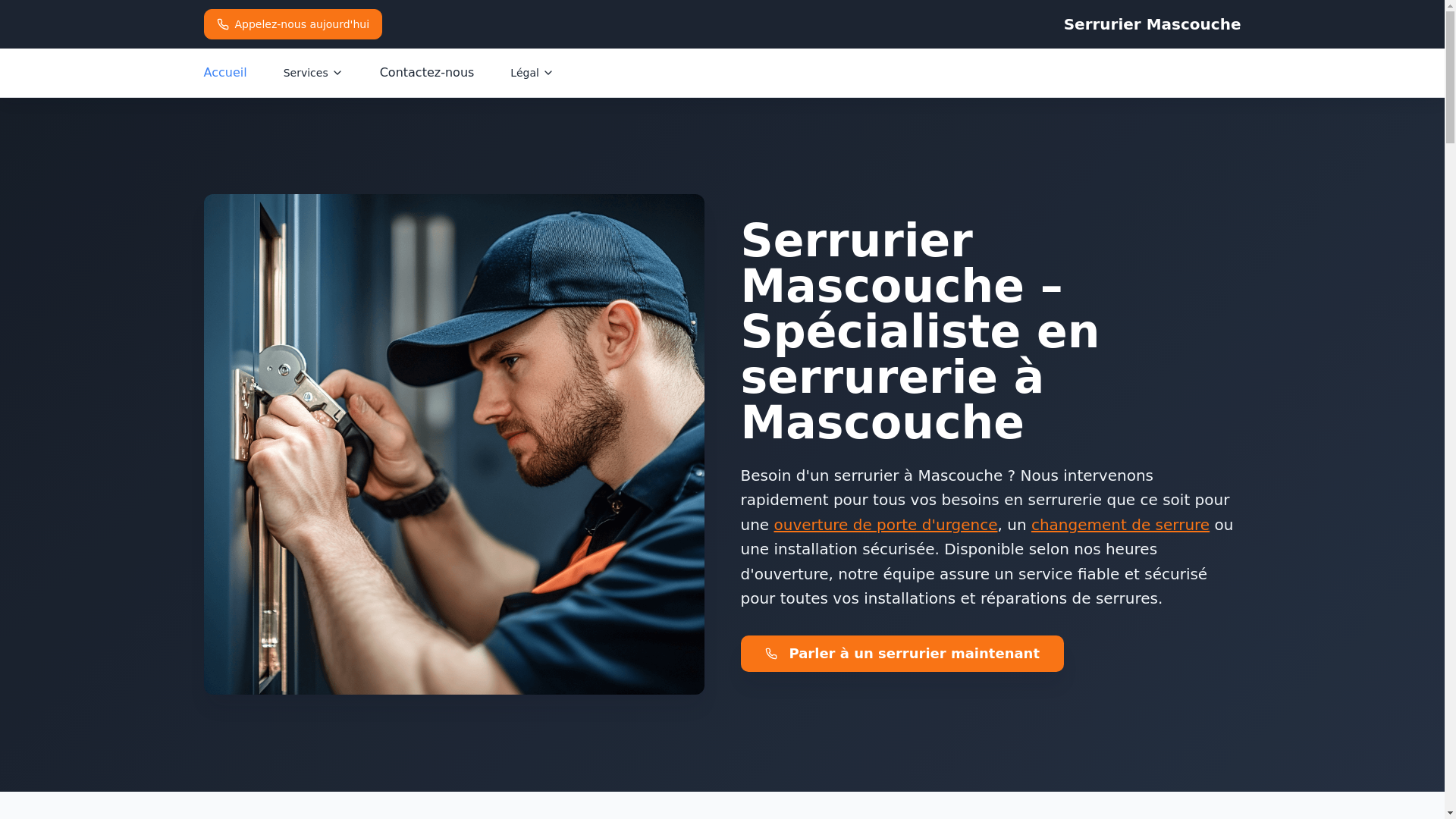 website screenshot of https://serruriermascouche.ca/