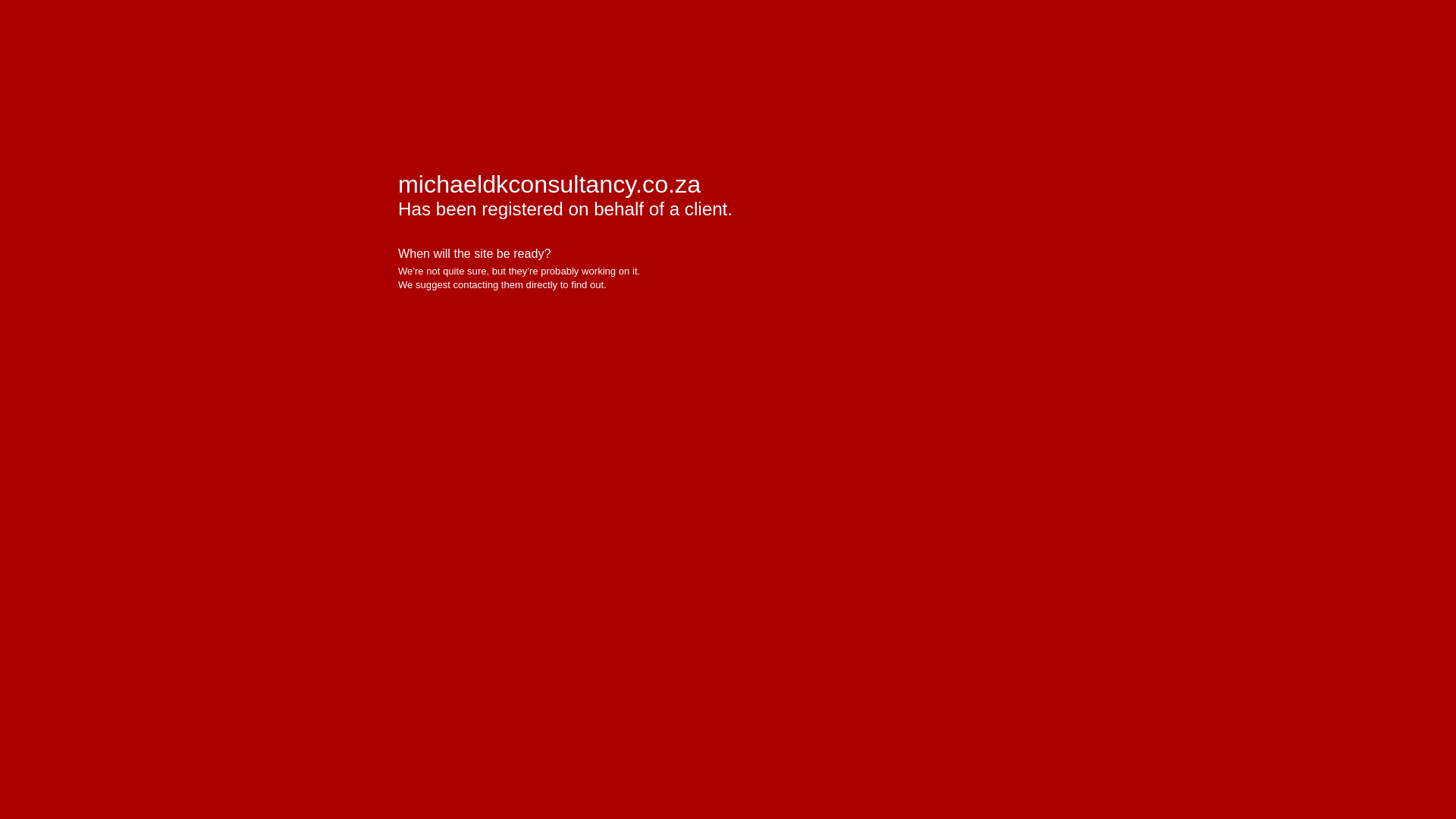 website screenshot of https://michaeldkconsultancy.co.za/