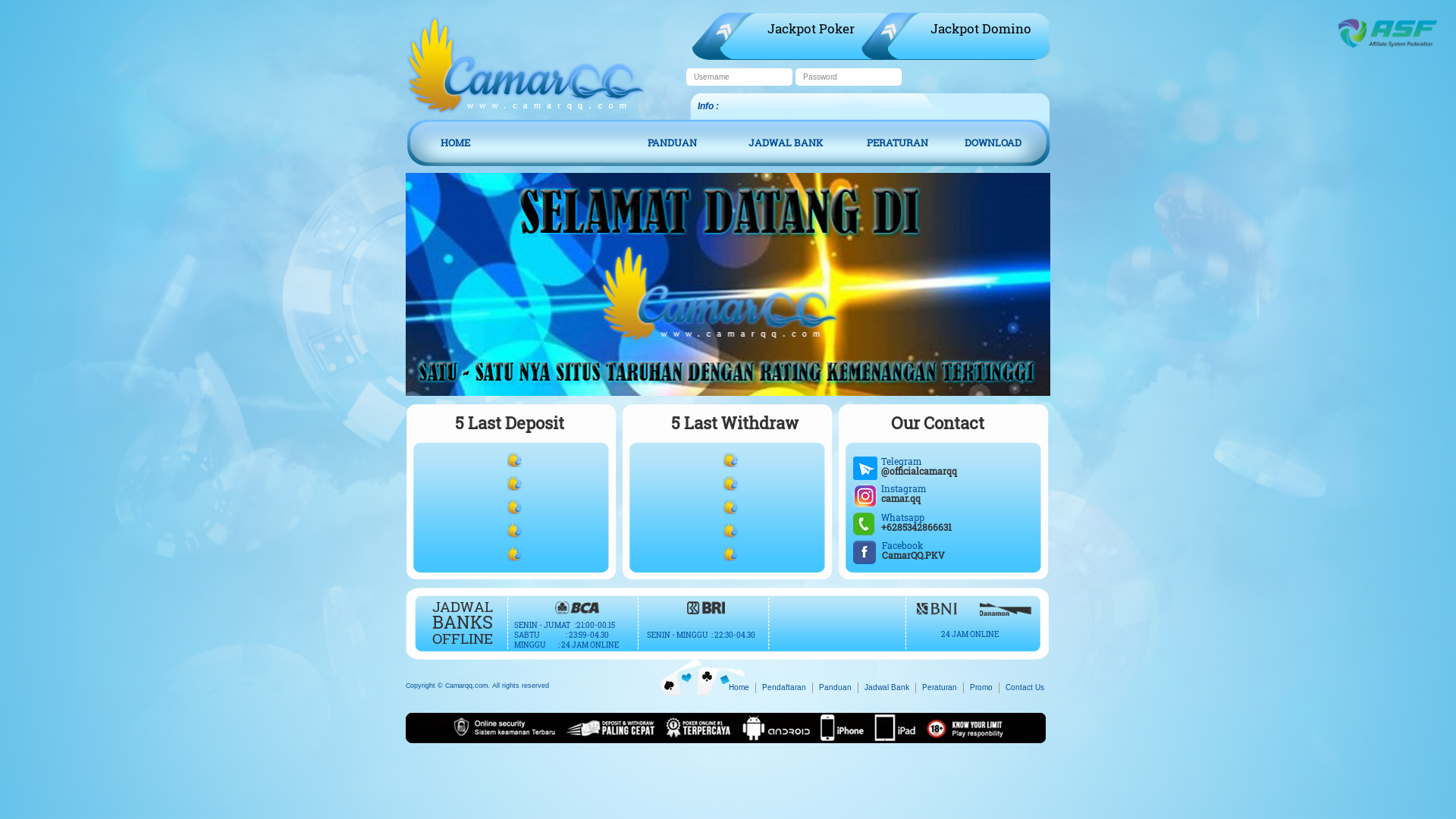 website screenshot of https://camar99.online/