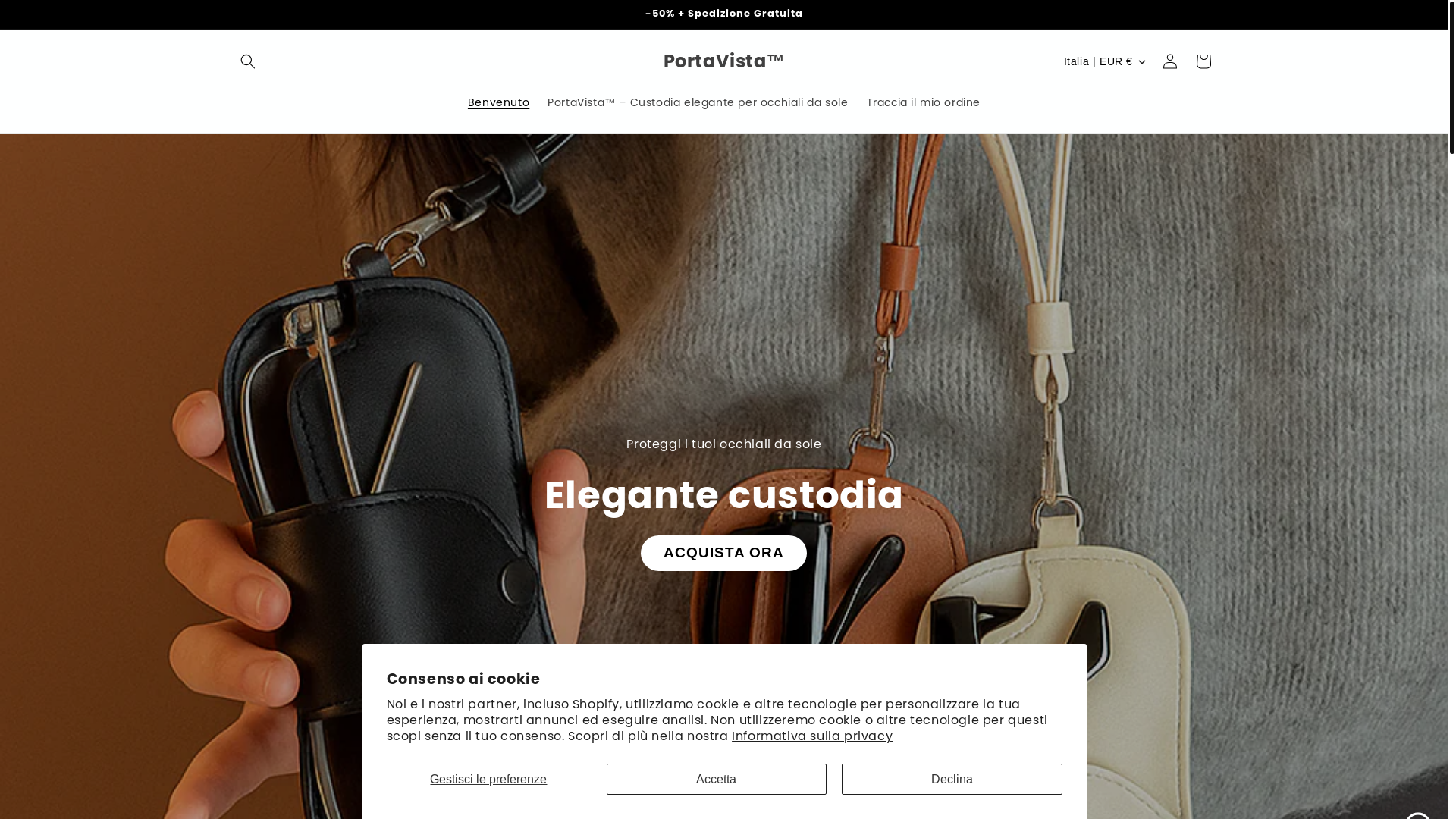 website screenshot of https://portavista.it/