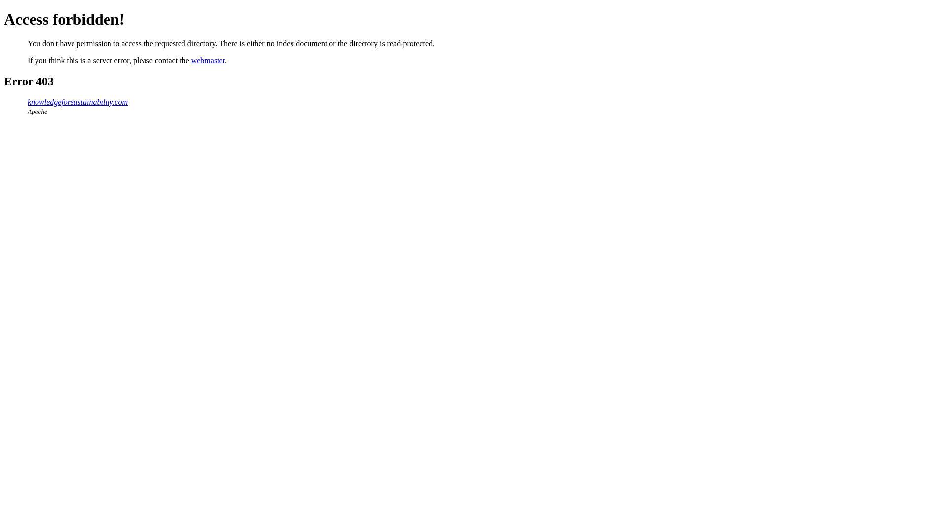 website screenshot of https://knowledgeforsustainability.com/